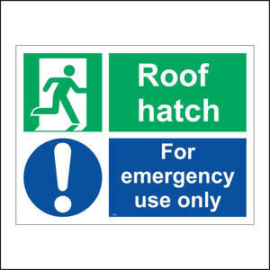 FS292 Roof Hatch For Emergency Use Only