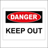 WS404 Danger Keep Out Sign