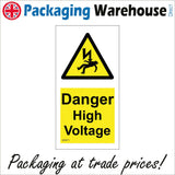 WS971 Danger High Voltage Sign with Triangle Person Lightning Bolt