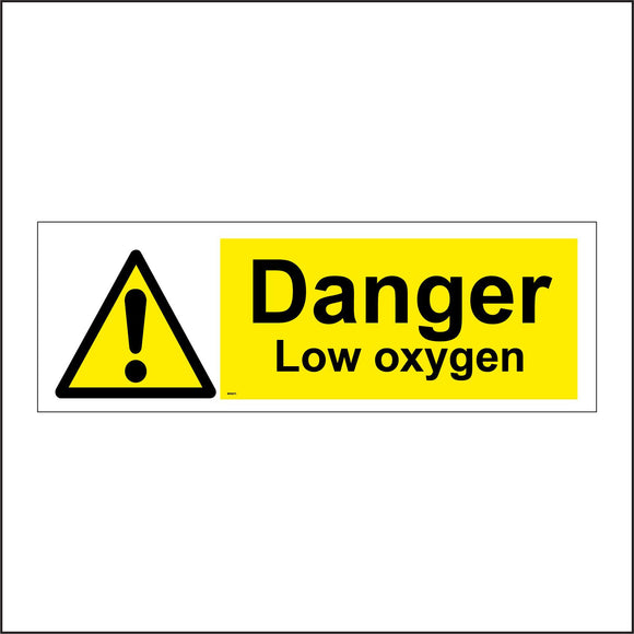 Danger Low Oxygen Sign with Triangle Exclamation Mark – PWDirect