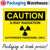WS378 Caution X-Ray Radiation Authorized Personnel Only Sign with Radiation