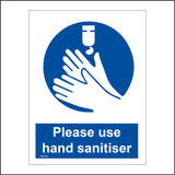 MA752 Please Use Hand Sanitiser Sign with Hands Dispenser