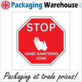 MA770 Stop Hand Sanitising Zone Sign with Hands