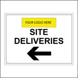 CS585 Site Deliveries Logo Left Arrow Direction Way Personalise