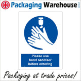 MA621 Please Use Hand Sanitiser Before Entering Sign with Hands/Gel/Dispenser/Sanitiser