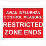 TR540 Avian Influenza Control Measure Restricted Zone Ends
