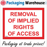 SE137 Removal Of Implied Rights Of Access