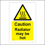 WS630 Caution Radiator May Be Hot Sign with Triangle Radiator
