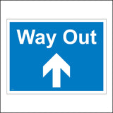 VE252 Way Out Arrow Direction Straight Ahead On Up Direction