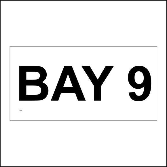 CM343 Custom Sign Bay 9 Location Choice Number Section