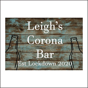 CM188 Leigh's Corona Bar Sign with Bottles