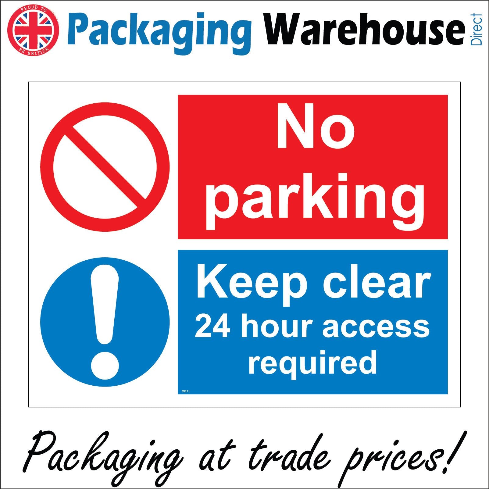 No Parking Keep Clear Sign