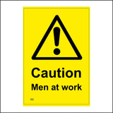 WS422 Caution Men At Work Sign with Triangle Exclamation Mark