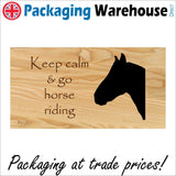 IN123 Keep Calm & Go Horse Riding Sign with Horses Head