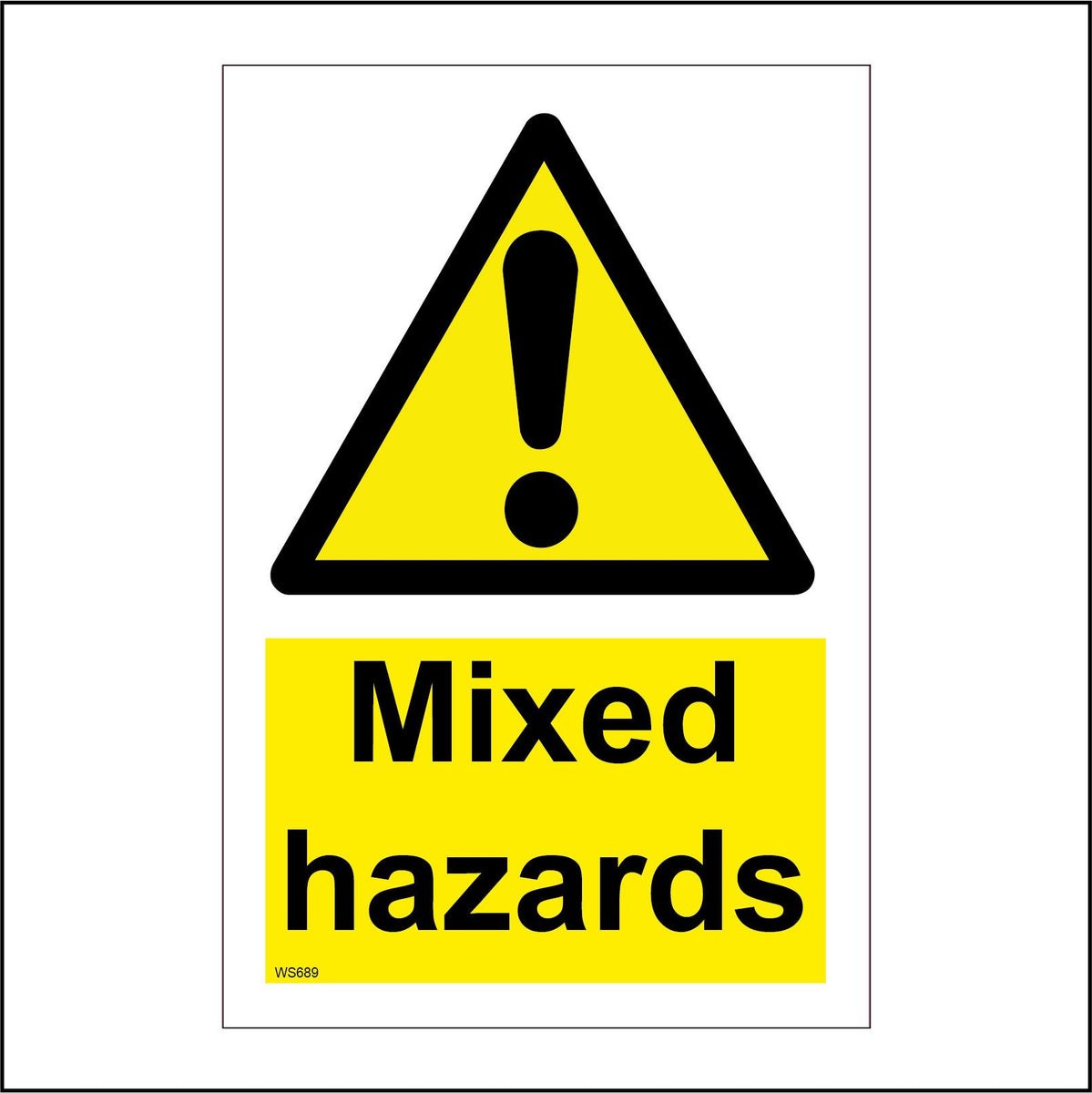 Mixed Hazards Sign with Triangle Exclamation Mark – PWDirect
