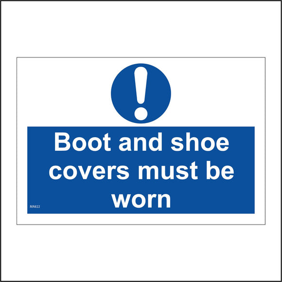 MA822 Boot Shoe Covers Must Be Worn