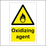 WS692 Oxidizing Agent Sign with Triangle Fumes