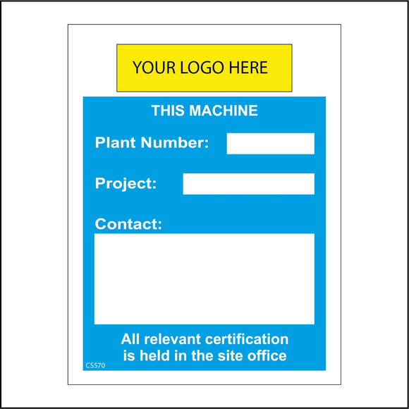 CS570 Plant Number Project Safety Label Logo Details Company Name