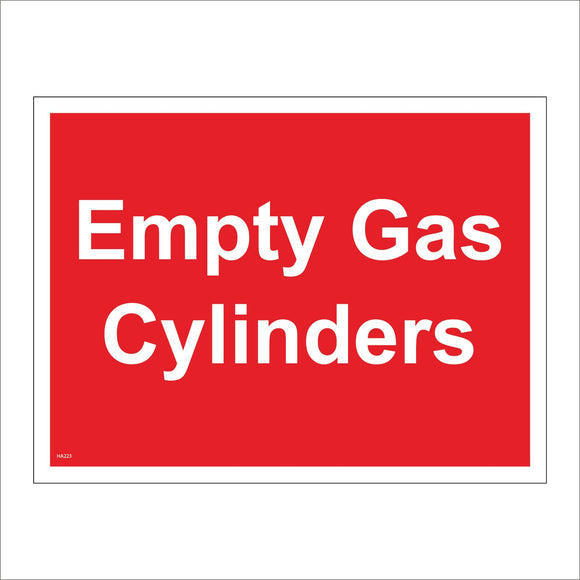 HA223 Empty Gas Cylinders Containers Storage Hazardous