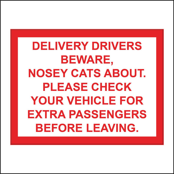 VE394 Delivery Drivers Beware Nosey Cats About