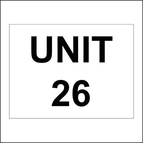 CM178 Unit Number Sign