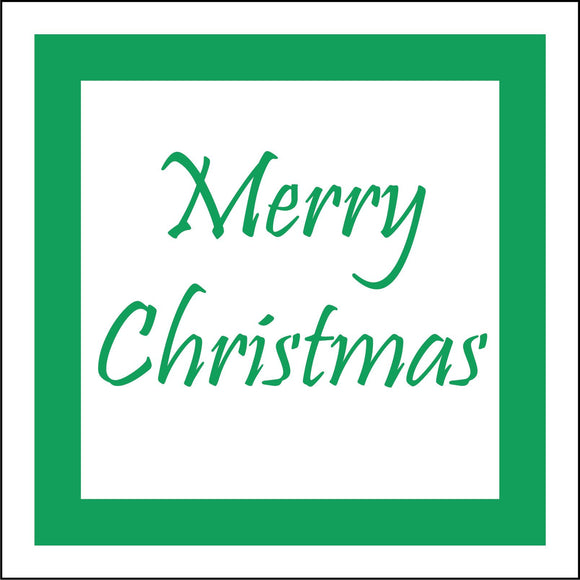 XM260 Merry Christmas Green Home Festive Fun Holidays Sign