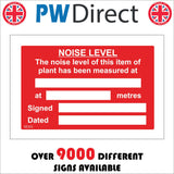 VE355 Noise Assessment Level Plant Signed Date