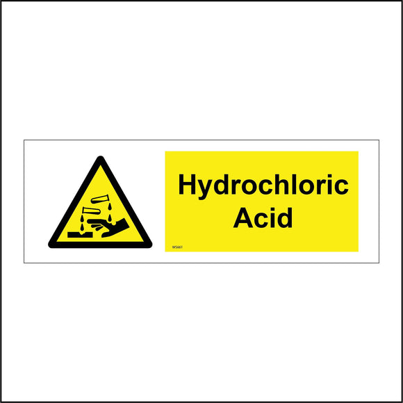 WS661 Hydrochloric Acid Sign with Triangle Hands Test Tubes