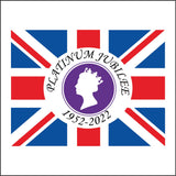 TR579 Platinum Jubilee Queens Head 1952-2022 Coloured