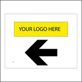 CM389 Company Logo Direction Arrow Left Way Name Personalise