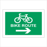 TR091 Bike Route Right Sign with Bike Arrow