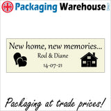 CM278 New Home New Memories Your Names Date Personalise Me Sign with House Hearts