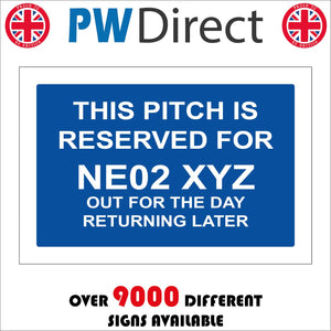 CM341 This Pitch Is Reserved Out Day Return Later