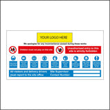 MU276 Multi We Apologise Children Must Not Play Logo