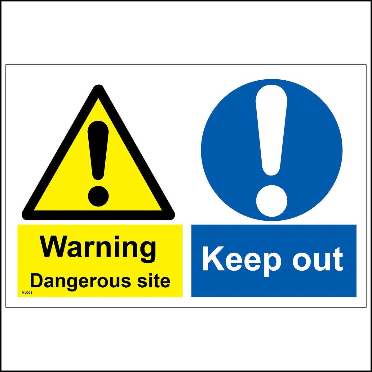 Warning Dangerous Site Keep Out Sign with Exclamation Mark Triangle ...