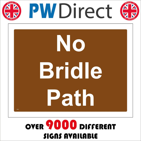 TR144 No Bridle Path Sign