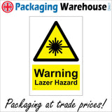 WS166 Warning Lazer Hazard Sign with Triangle Laser Beam