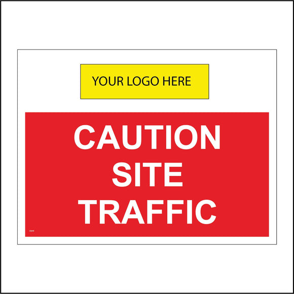 CS549 Caution Site Traffic Company Name Personalise Details Logo