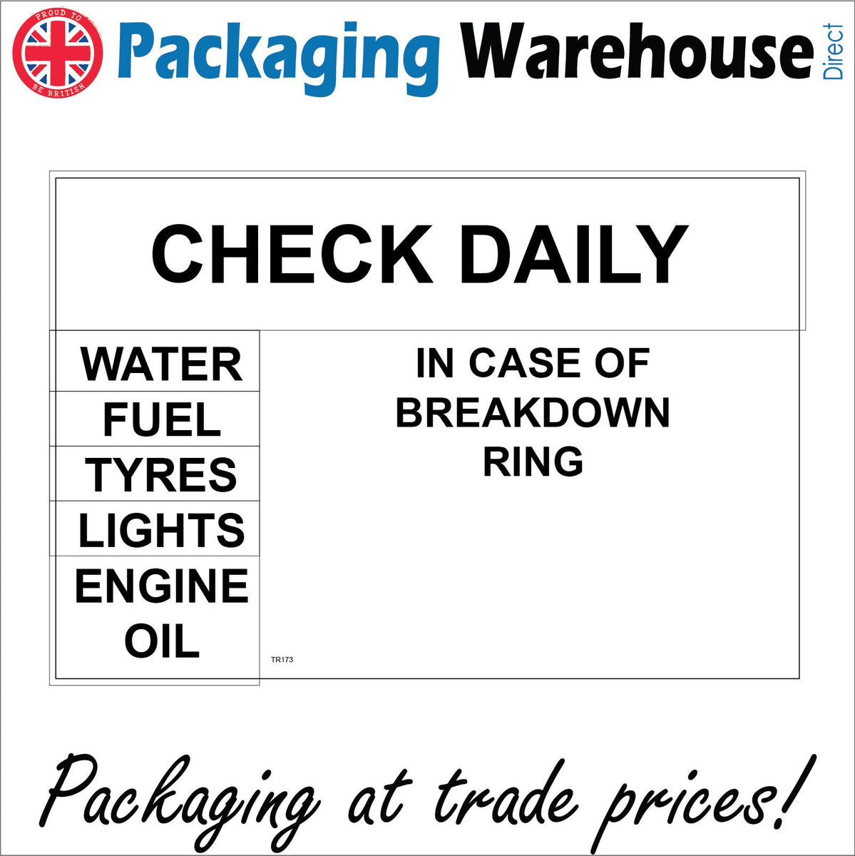 Check Daily Label Check Daily Sign – PWDirect