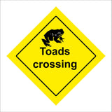 TR560 Toads Crossing Safety Environment Yellow Black
