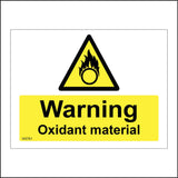 WS761 Warning Oxidant Material Sign with Triangle Circle Flames