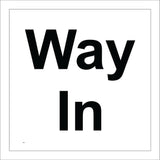 VE351 Way In Entrance Access Route Direction