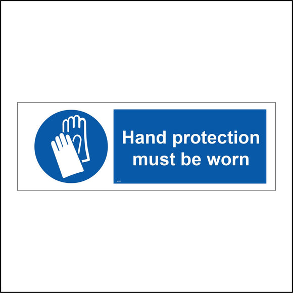 MA135 Hand Protection Must Be Worn Sign with Gloves