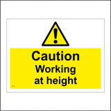 WT159 Caution Working At Height Overhead Cables Gantry