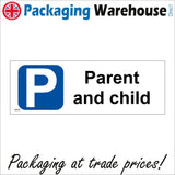 VE076 Parent And Child Sign with Parking Logo