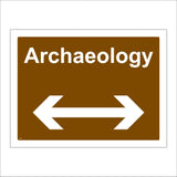 TR245 Archaeology Left Right Arrows Sign with Left Right Arrow