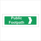 VE382 Public Footpath Right Arrow Access Path Ramblers Cyclists
