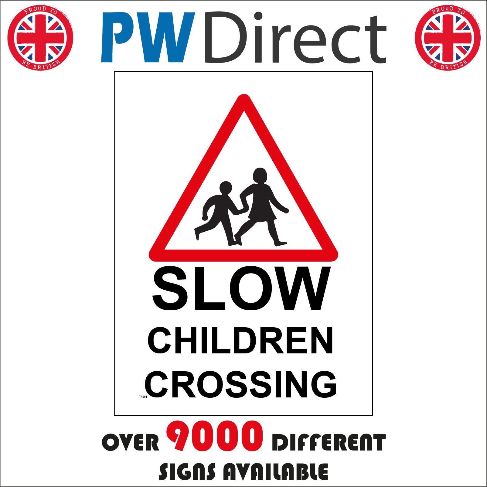 Slow Children Crossing Sign