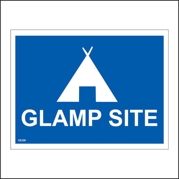 VE206 Glamp Site Sign with Tent