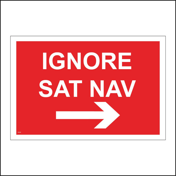 VE235 Ignore Sat Nav Right Arrow